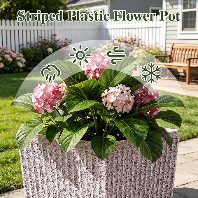 24" Tapered Tall Planters for Outdoor Plants - Image 5