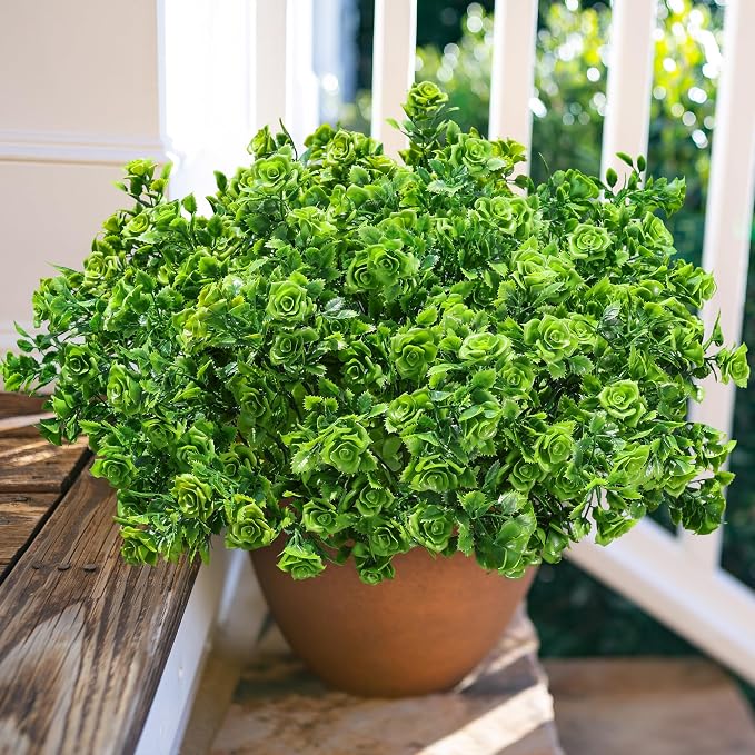 Artificial Plants for Outdoors Outside Spring Summer Decoration, 12 Bundles - Image 3