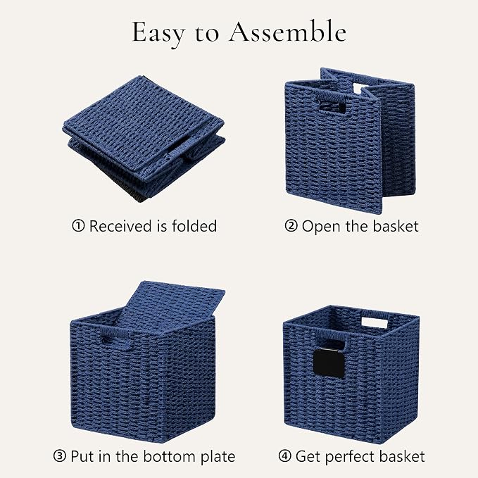 UBBCARE 2 Pack Wicker Basket, 10.5×10.5 Storage Cubes - Image 7