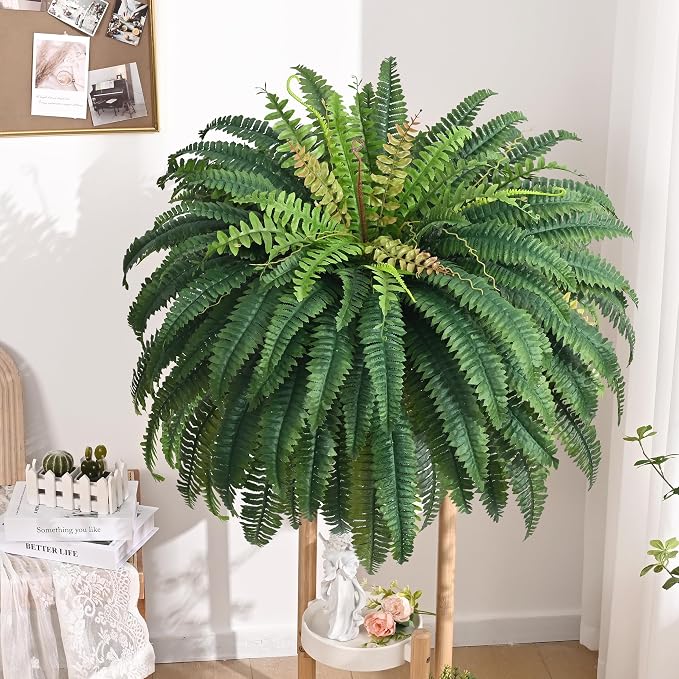 48In 96 Leaves Large Fake Ferns Plants 1Pc Artificial Ferns - Image 9