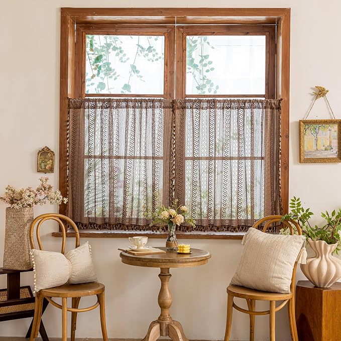 Sutuo Home Boho Valance Short Curtains 2 Panels by SutuoHome