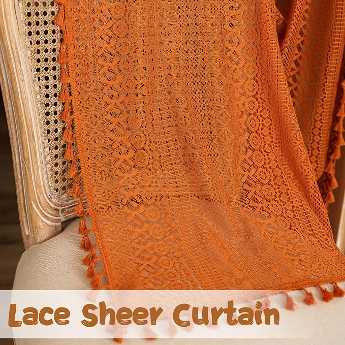 Sutuo Home Terracotta Boho Doorway Curtains - Image 7