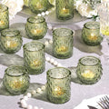 NITIME 12Pcs Assorted Green Votive Candle Holders, Tea Lights Candle Holder by NITIME