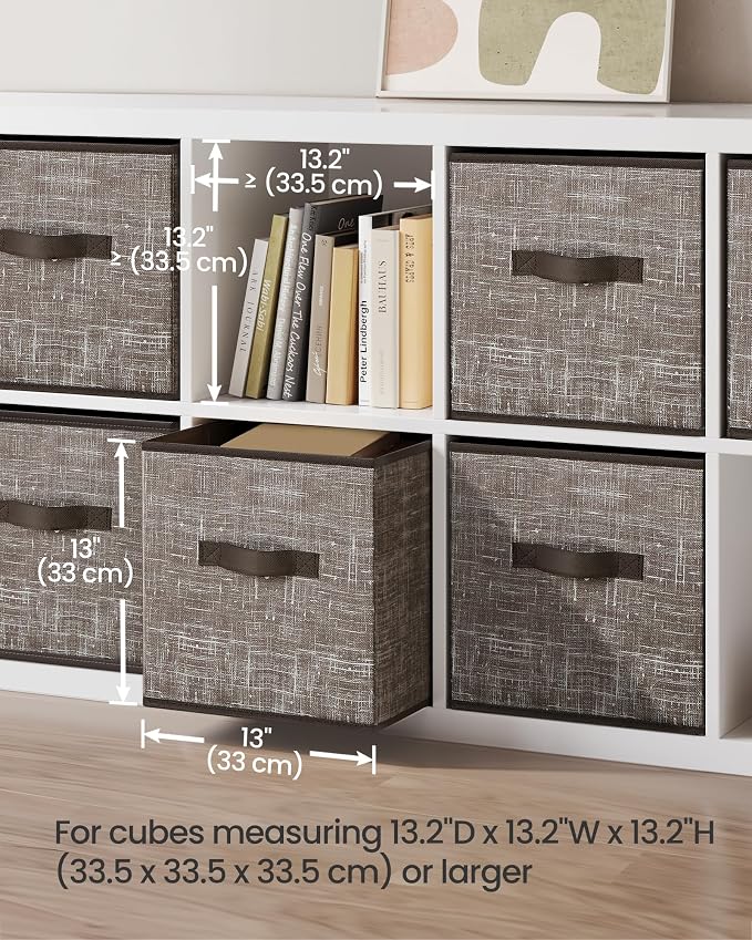 SONGMICS Storage Cubes, 13-Inch Foldable Closet Organizers | Non-Woven Fabric - Image 3