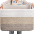 OIAHOMY Blanket Basket Laundry Basket Dog Toy Basket 108L Gradient Brown | by MasterofSpaceOptimization