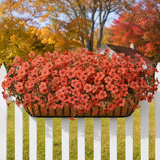 florisso Artificial Fall Flowers Fake Mums - Image 6