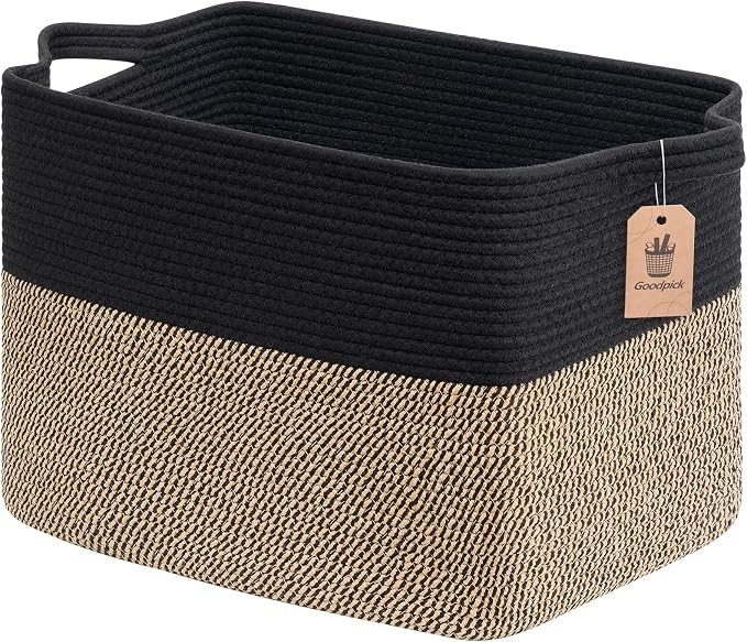 Goodpick 50L Large Woven Storage Basket, Wicker Baskets by Goodpick
