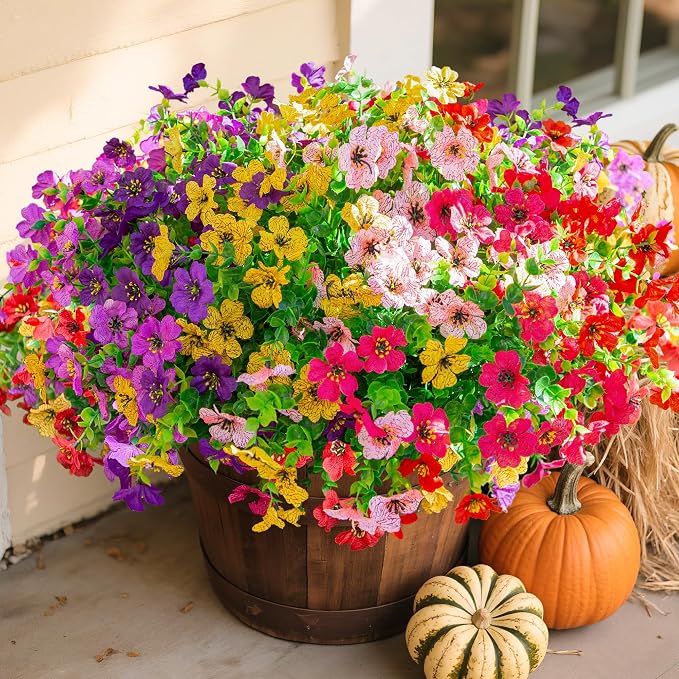 florisso Artificial Flowers for Outdoors Daisy 12 Bundles for Home Decor | Faux - Image 7