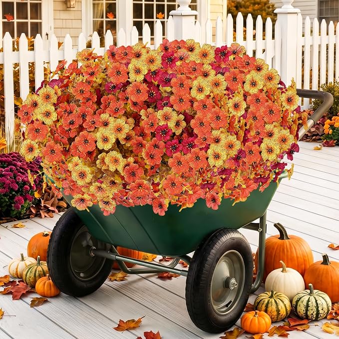 Artificial Flowers for Outdoor, Silk Flowers No Fade Fake Plastic Flowers Faux - Image 3