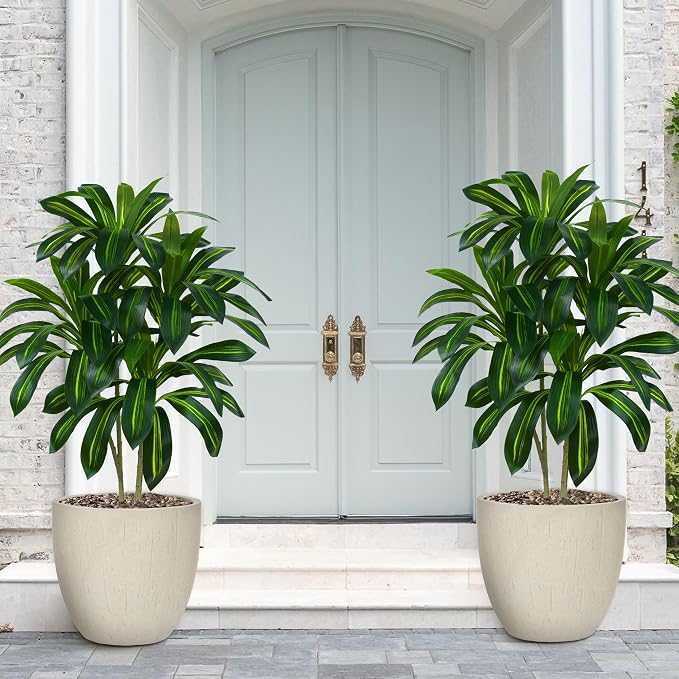 2 Pack Artificial Dracaena Tree, 4FT Fake Indoor Plant - Image 4