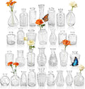 Der Rose 30pcs Glass Bud Vases in Bulk, elegant transparent look, thick sturdy by DerRose
