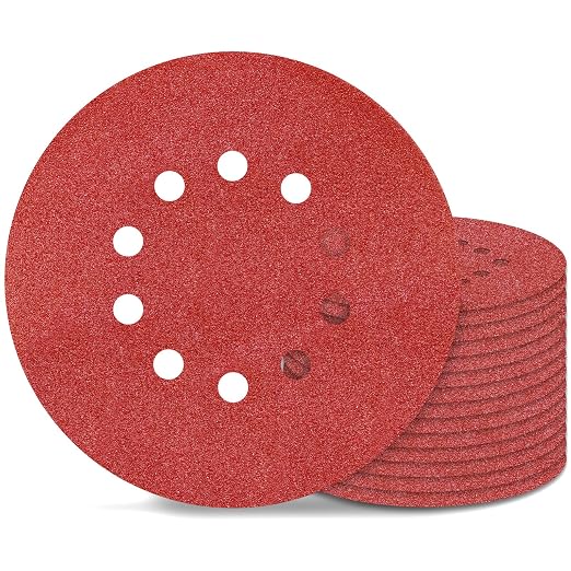 9 Inch 10 Holes Sanding Disc 100 Grit Drywall Sandpaper 15pcs by Awutzut