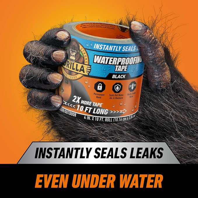 GORILLA Waterproofing Tape, Permanent Seal | Weather Resistant - Image 2