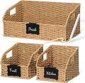 Pantry Organizers, Handwoven Large Wicker Baskets by Unknown
