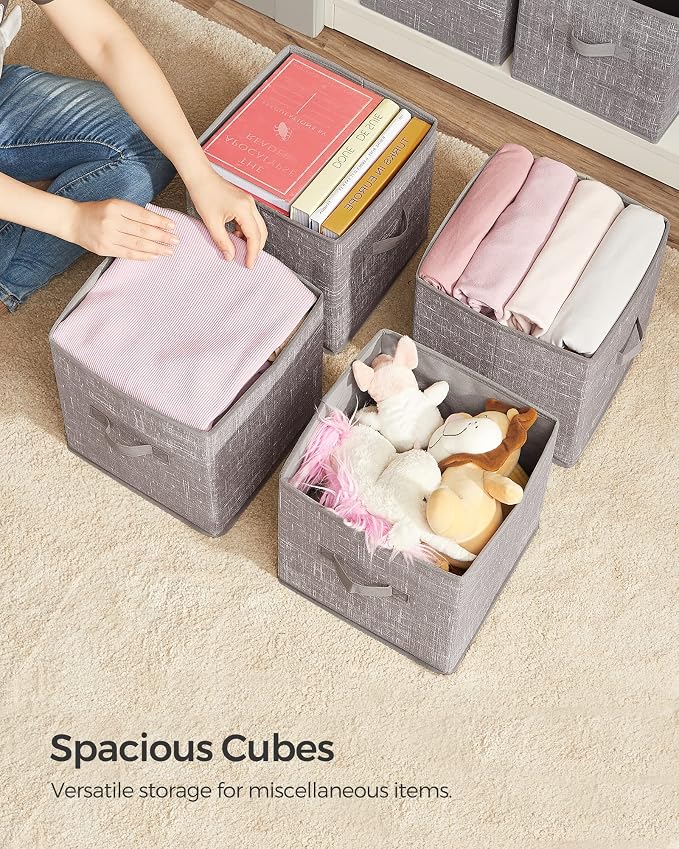 SONGMICS Storage Cubes, 11-Inch Foldable Closet Organizers | Non-Woven Fabric - Image 8