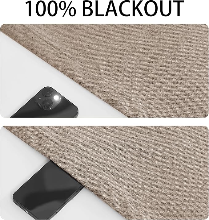 RYB HOME Linen Door Window Curtains W30 x L69, 1 Panel - Image 2