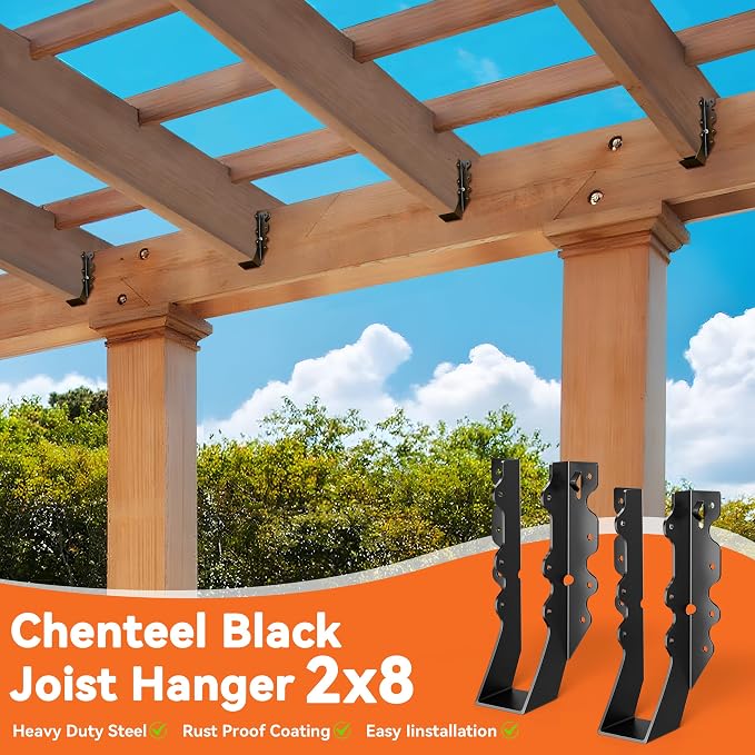 50 Pcs Black 2x8 Joist Hanger, LU28 18 Gauge Double Shear Face Mount Joist - Image 7