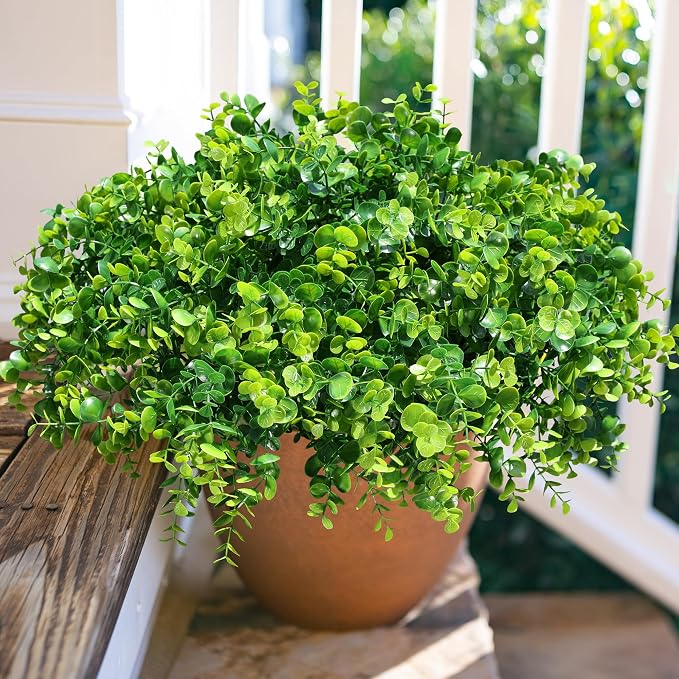 Artificial Plants for Outdoors Outside Spring Summer Decoration, 12 Bundles - Image 2