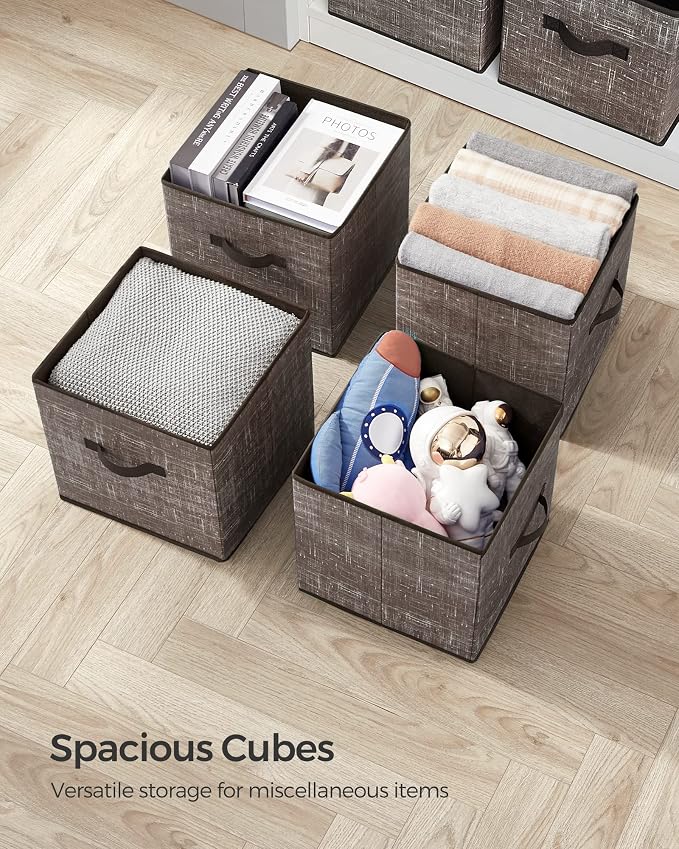 SONGMICS Storage Cubes, 13-Inch Foldable Closet Organizers | Non-Woven Fabric - Image 7