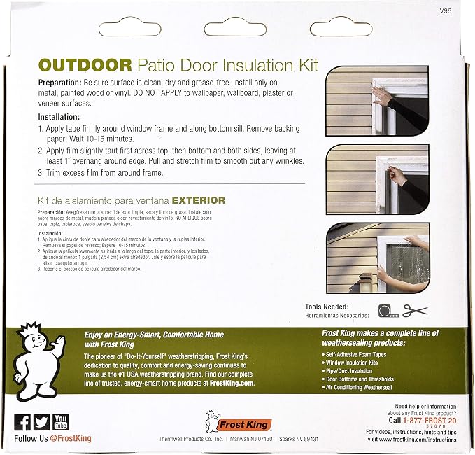 Frost King V96H Outdoor Stretch Window Kit, 84in x 110in - Image 2