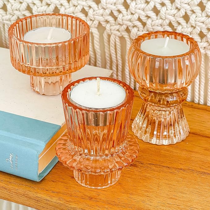 Kate Aspen Glass Taper Candle Holder Set of 6 - Image 5