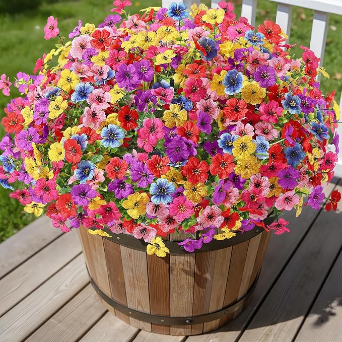 Alupssuc 48 Bundles Artificial Daisy Flowers UV Resistant - Image 2
