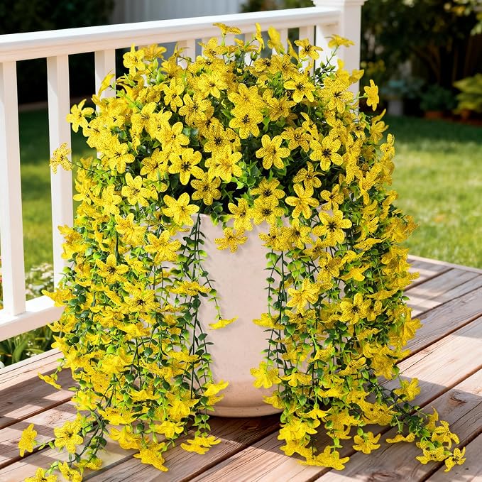 INQCMY Artificial Fake Hanging Flowers Plants by INQCMYPlantRack