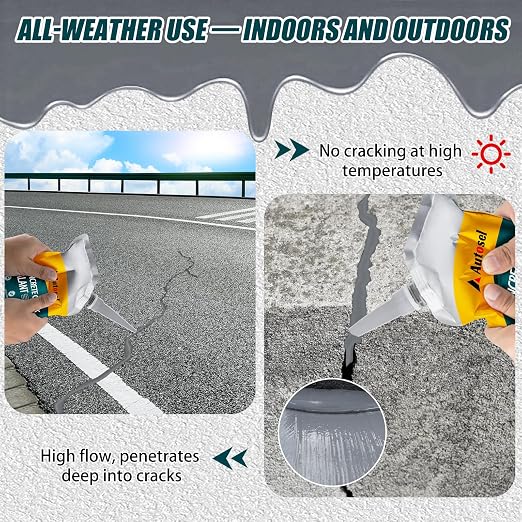 Self-Leveling Cement Crack Filler, Fast Drying Concrete Crack Filler, - Image 6