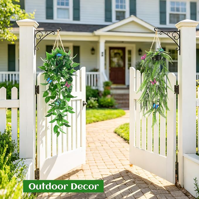 Der Rose 4 Pcs Fake Hanging Plants - Image 8