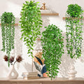 Palonu 4 Pack Faux Artificial Hanging Plants, UV Resistant Fake Potted Greenery by Palonu