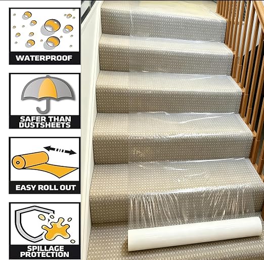 YADI Carpet Protection Film Adhesive, Rug Carpet Protective Roll - Image 3
