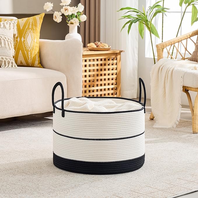 KAKAMAY Large Blanket Basket - Image 4