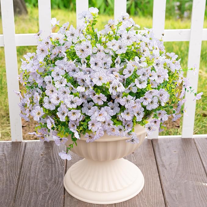 Artificial Fake Flowers Plants for Outdoors Spring Summer Decoration, Faux - Image 8