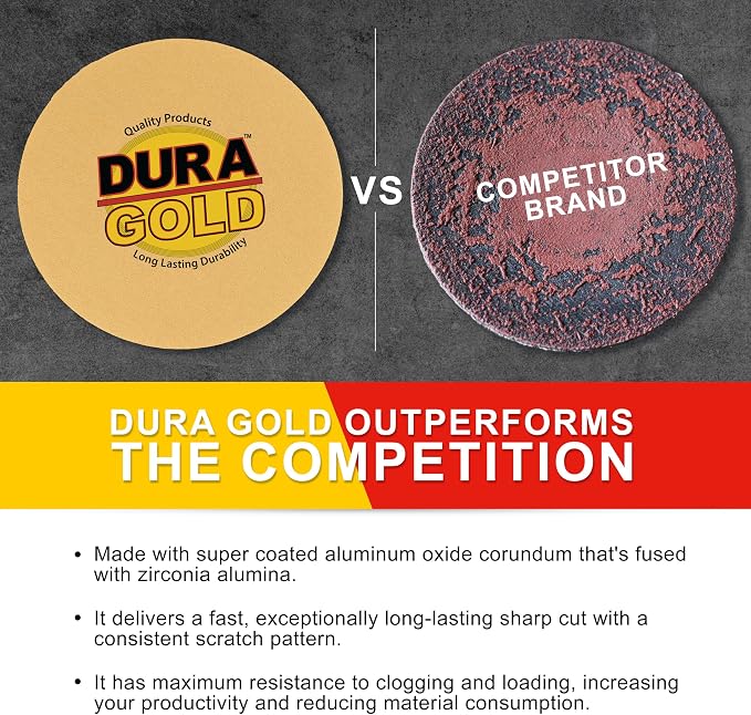 Dura-Gold Premium 6" Gold PSA Sanding Discs - Image 4