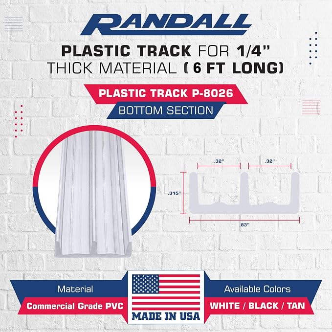 Randall Manufacturing Co., Inc | Plastic Sliding Door Track | 6 Feet Long | - Image 5
