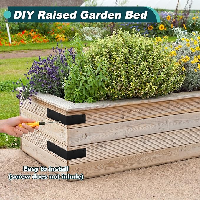 20Pcs Corner Braces, Right Angle Bracket | 2mm Steel Raised Garden Bed Corner - Image 6
