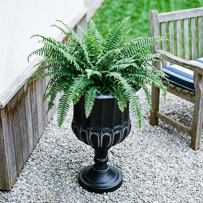 Worth Garden 25" H. Metal Urn Planters 1-Pack - Image 7