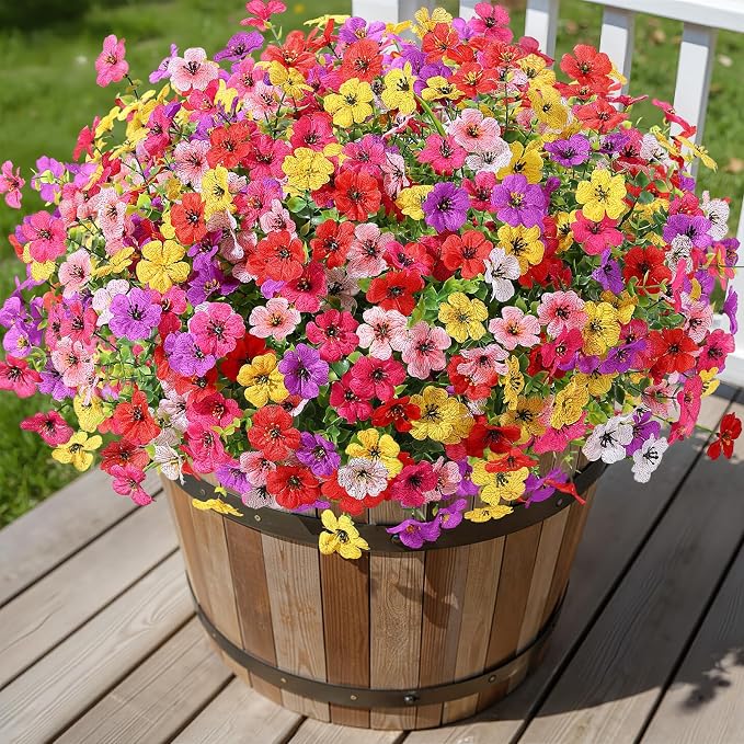 Alupssuc 48 Bundles Artificial Daisy Flowers UV Resistant - Image 2