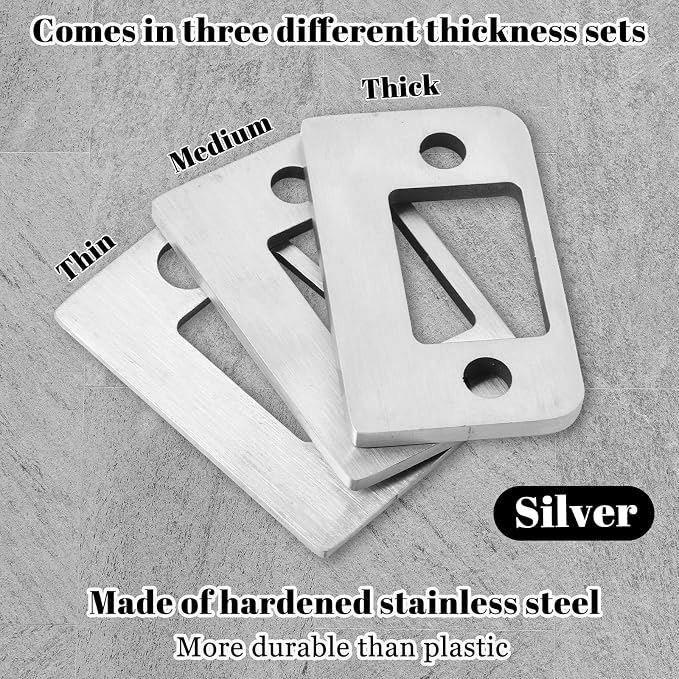 Door Strike Shim Plates, Standard Size Spacer Deadbolt Restorer Strike Plates 3 - Image 6