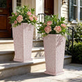 24" Tapered Tall Planters for Outdoor Plants by Diyfire