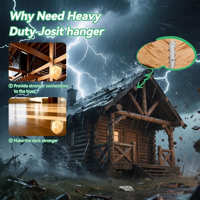 Heavy Duty 2X10 Joist Hanger 14 Gauge LU210 Galvanizing Face Mount Joist Hangers - Image 3