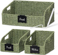Pantry Organizers, Handwoven Large Wicker Baskets by Unknown