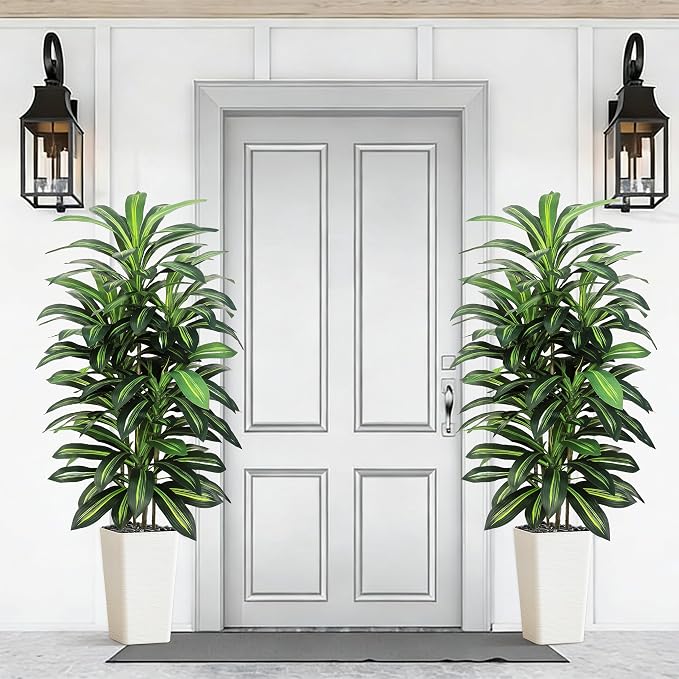Artificial Dracaena Tree Indoor, 5FT Tall Fake Floor Plants - Image 9