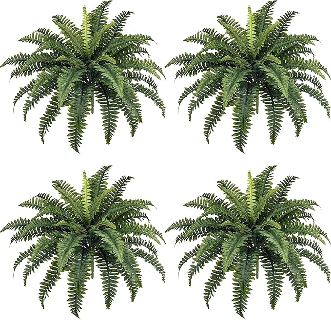FOREST PRINCE 35" Fake Ferns Artificial Boston Ferns by ForestPrince
