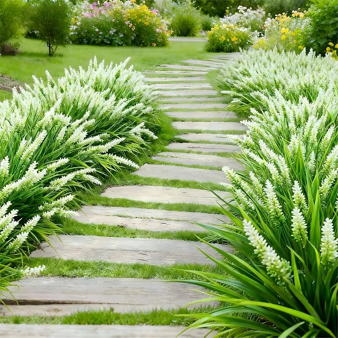 Geegoods 48 Bundles White Artificial Plants Flowers Outdoor, UV Resistant | - Image 7