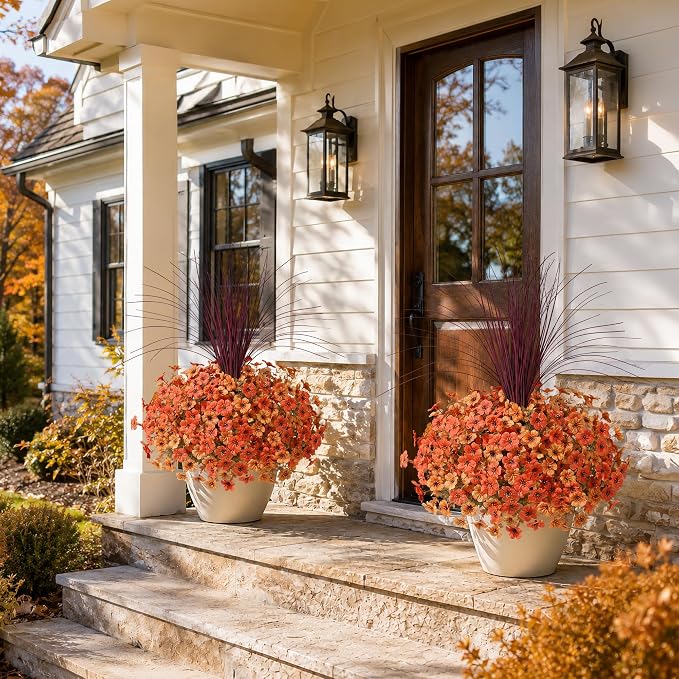 florisso Artificial Fall Flowers Fake Mums - Image 16