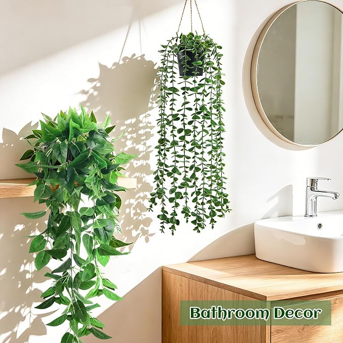 Der Rose 4Pcs Fake Hanging Plants - Image 7