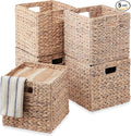 Best Choice Products 13x13in Pack of 5 Cube Storage Baskets, Water Hyacinth by Unknown