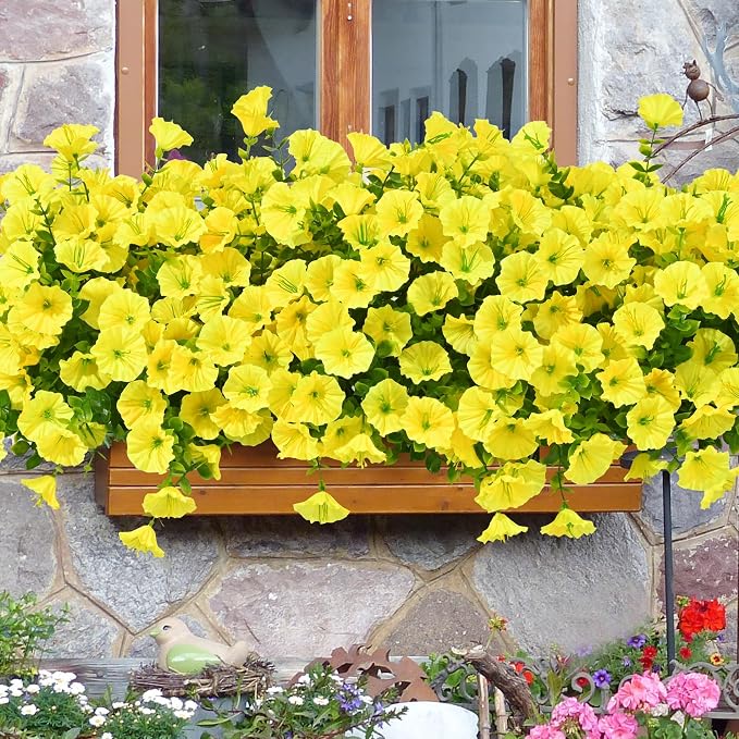 24 Bundles Artificial Flowers for Outdoors Faux Plants Outdoor, UV Resistant - Image 6