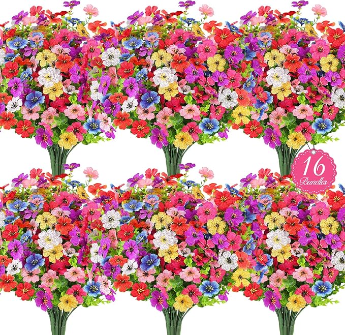 16PCS UV Resistant Artificial Flowers - Image 5